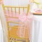 10 Pieces Pink Organza Chair Sashes 8"x108" Sheer Elegant Event Accessory